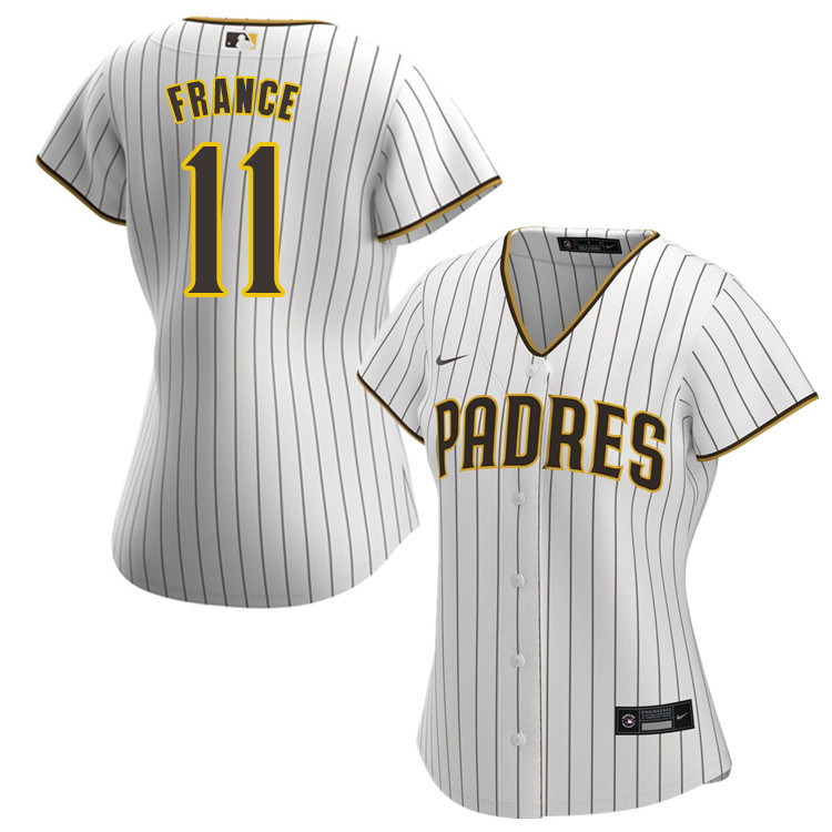 Nike Women #11 Ty France San Diego Padres Baseball Jersey Sale-White